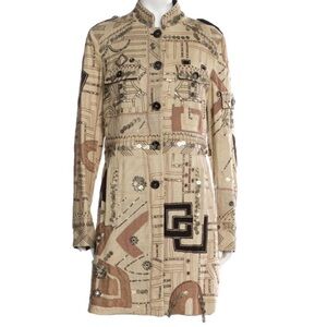 Etro bohemian style embellished silk coat